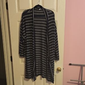 Pinkblush‎ Black and White Striped Cardigan